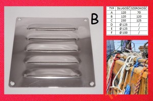 KRATKA 120X120 WENTYLACYJNA NIERDZEWNA KWADRATOWA