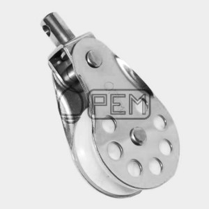 PEM 421X BLOK POJEDYNCZY NIERDZEWNY A2 Z KRĘTLIKIEM, ŁOŻYSKOWANY BLOCZEK