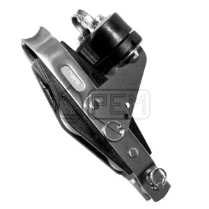 PEM 507KUX2 BLOK WIOLINOWY NIERDZEWNY A2 Z ZACZEPEM KNAGĄ DOLNĄ KIPĄ I UCHEM, ŁOŻYSKOWANY