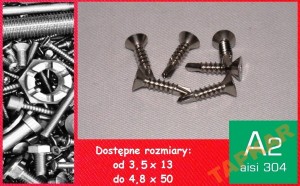 4,8X16 WKRĘT DIN 7504P SAMOWIERT NIERDZEWNY