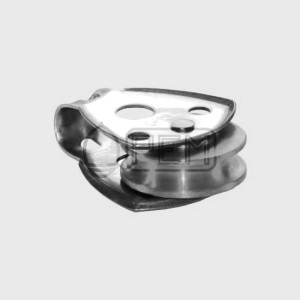 PEM 301M BLOK POJEDYNCZY NIERDZEWNY A2 Z ROLKĄ MOSIĘŻNĄ BLOCZEK