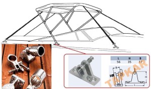 PODSTAWA BIMINI 80ST. POKŁAD Z BOLCEM SPRĘŻYNĄ PIN