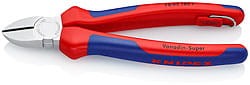KNIPEX 7005180T SZCZYPCE TNĄCE BOCZNE Z UCHWYTEM ZABEZPIECZAJĄCYM