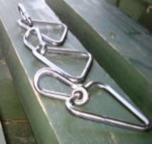 TRÓJKĄT DO PASA RELINGU Z KARABIŃCZYKIEM NIERDZEWNY 1 SZT PROD PL