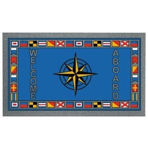 WYCIERACZKA PROSTOKĄTNA  ANTYPOŚLIZGOWA FORMAT RÓŻA WIATRÓW 50x80 CM 2391000