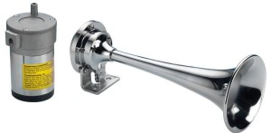 TRĄBKA SYGNAŁOWA ZE SPRĘŻARKĄ Z CHROMOWANEGO MOSIĄDZU DO JEDNOSTEK O DŁUGOŚCI DO 20M 24V 2144224