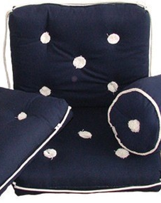 PODUSZKA BAWEŁNIANA NIEPRZEMAKALNA Z OPARCIEM 430x750MM NIEBIESKA 2443021