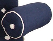 PODUSZKA BAWEŁNIANA NIEPRZEMAKALNA ROLLER Ø190x440MM NIEBIESKA 2443031