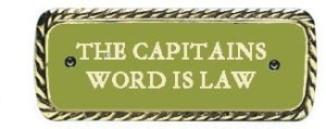 TABLICZKA DO POMIESZCZEŃ POKŁADOWYCH OLD MARINA "THE CAPTAIN'S WORD IS LAW" 3252508