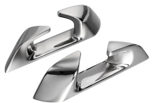 PÓŁKLUZY KĄTOWE 2 SZT CAPRI STAL NIERDZEWNA 150 MM 4032315