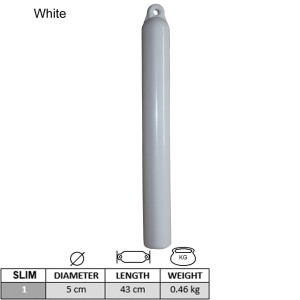 HSLW ODBIJACZ JACHTOWY CYLINDRYCZNY SLIMFENDER 5X43 BIAŁY 