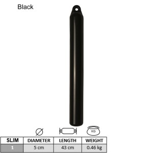 HSLB ODBIJACZ JACHTOWY CYLINDRYCZNY SLIMFENDER 5X43 CZARNY