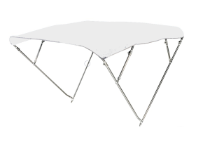 BIMINI WYSOKIE Z 4 ŁUKAMI 170/180CM POLEROWANE STAL NIERDZEWNA BIAŁY 4692110