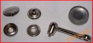 NAPA 17MM NIERDZEWNA A2 15 SZT + NARZĘDZIE DO ZAKUWANIA 