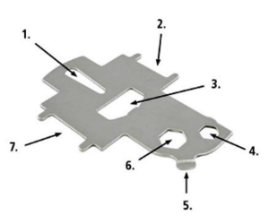 SZEKLOWNIK WIELOFUNKCYJNY INOX A2 KLUCZ OTWIERACZ