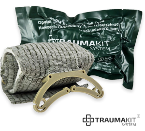 Opatrunek indywidualny typu izraelskiego TRAUMA KIT r. 10cm x 4"