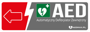 Tablica AED wewnętrzna kierunkowa L/P
