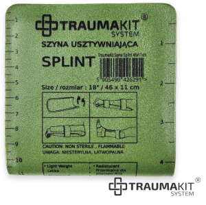Szyna SPLINT 46 cm do stabilizacji złamań TRAUMA KIT (zielony)