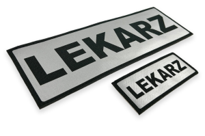 Zestaw emblematów LEKARZ do Kamizelki Ratownika FLUO 2 Red Side