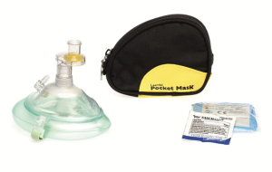 Laerdal Pocket Mask z wlotem tlenu oraz paskiem na głowę Soft Pack - miękkie etui 830040