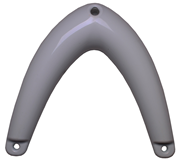 HGY41 ODBIJACZ JACHTOWY DZIOBOWY 9x70 CM POMPOWANY SZARY