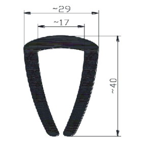 LISTWA ODBOJOWA PROFIL ODBOJOWY 1808 SZARY 1SZT = 1MB