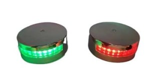 ZESTAW LAMP NAWIGACYJNYCH LED CZERWONA ZIELONA DO ŁODZI JACHTU