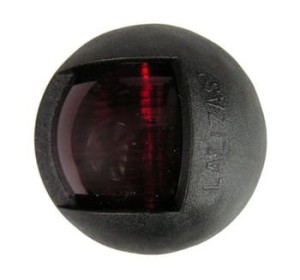 LAMPA NAWIGACYJNA BOCZNA OKRĄGŁA CZERWONA DO ŁODZI