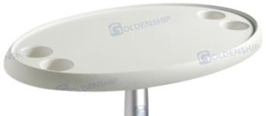 TABLE OVAL WHITE 762 X 457 MM