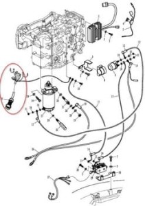ORYGINALNA WIĄZKA ELEKTRYCZNA PARSUN OUTBOARD 40KM F40-03000500EFI