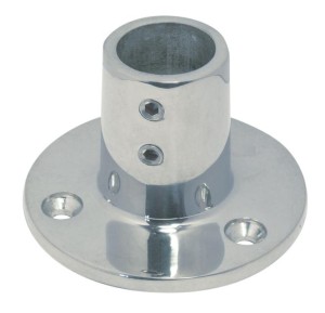 PODSTAWA SŁUPKA RELINGU 8201 90° POLEROWANA INOX A4 FI 22mm