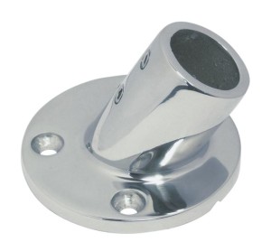 PODSTAWA SŁUPKA RELINGU 8202 60° POLEROWANA INOX A4 FI 25mm