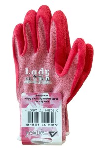 RĘKAWICE OCHRONNE POWLEKANE LATEKSEM LADY (ZESTAW 12 PAR) ROZM. 5, 6, 7, 8