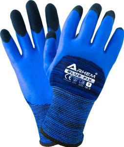 RĘKAWICE OCHRONNE POWLEKANE LATEKSEM BLUE FIX (ZESTAW 12 PAR) ROZM.  7, 8 , 9 , 10 , 11