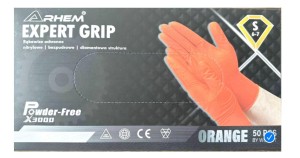 RĘKAWICE NITRYLOWE EXPERT GRIP ORANGE HIGH RISK 50 SZTUK  ROZM. S , M , L , XL , XXL 