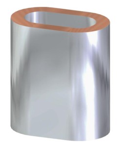 ZACISK 8285  CU/ZN TULEJOWY DO LINY FI 6 MM  