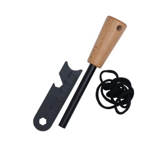 Duże krzesiwo magnezowe survivalowe JB-04 – iskrownik z miarką i kluczem EDC