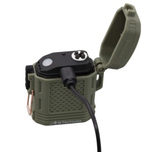 Zapalniczka plazmowa survivalowa JB-01 zielona – USB-C, podwójny łuk, wodoodporna, taktyczna