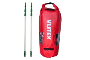 Koc gaśniczy PREMIUM 6 x 8m VLITEX do gaszenia wózków widłowych li-on, wielokrotnego użytku - 200286 + drążki teleskopowe, przelotki i torba - DIN SPEC 91489