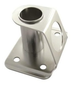  PODSTAWA 8360 GNIAZDO SŁUPKA RELINGU KWADRAT INOX A4  90° FI 25mm 