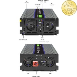 PRZETWORNICA NAPIĘCIA 12V-230V/ 2000-4000W