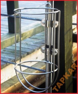 KOSZ NA ODBIJACZ 170 MM POJEDYŃCZY NIERDZEWNY  DLA ODBIJACZA 15X58