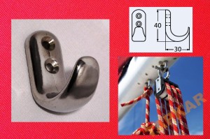 WIESZAK KAJUTOWY KUTY HAK HACZYK 8399 NIERDZEWNY A2