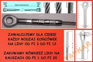 USŁUGA ZAKUWANIA KOŃCÓWEK NA LINĘ FI 4