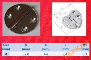ZAWIAS 64X64X4 POLEROWANY KWASOODPORNY A4 NIERDZEWNY A2