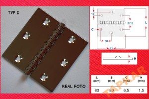 ZAWIAS 8049I NIERDZEWNY A2 80X80X1,5 KWASOODPORNY