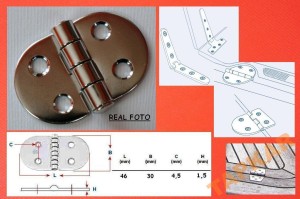 ZAWIAS 46X30X1,5 NIERDZEWNY A2 8045A KWASOODPORNY