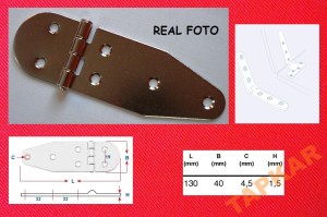 ZAWIAS 8043 NIERDZEWNY 130X40X1,5 KWASOODPORNY