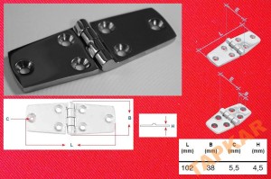 ZAWIAS 8280B KWASOODPORNY 102x38x4,5 NIERDZEWNY A4