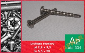 4,2X19 WKRĘT DIN 7504N SAMOWIERT NIERDZEWNY A2